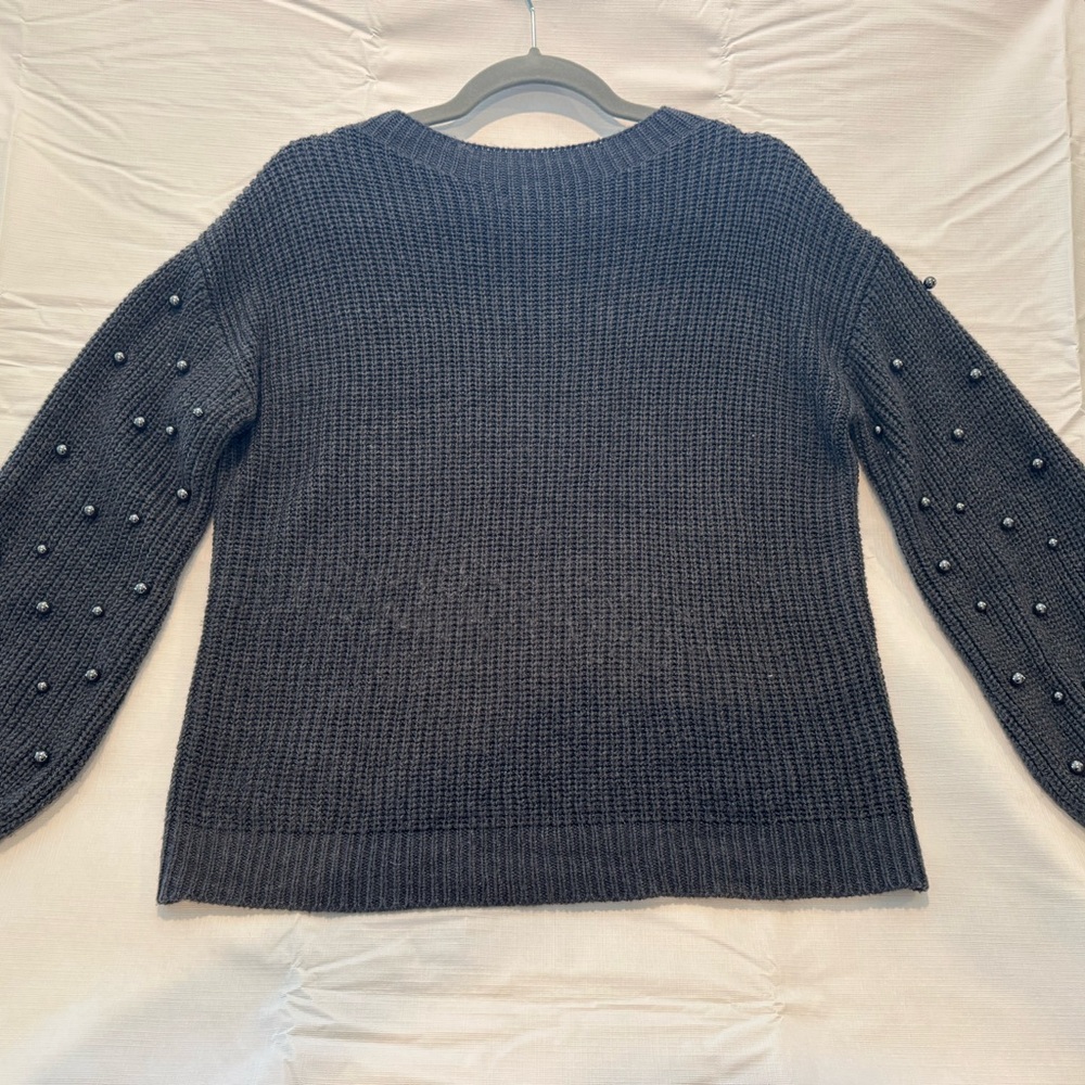 a.n.a Charcoal Sweater with Pearl Details